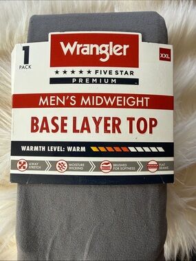 Wrangler Men's Midweight Base Layer Top - Gray